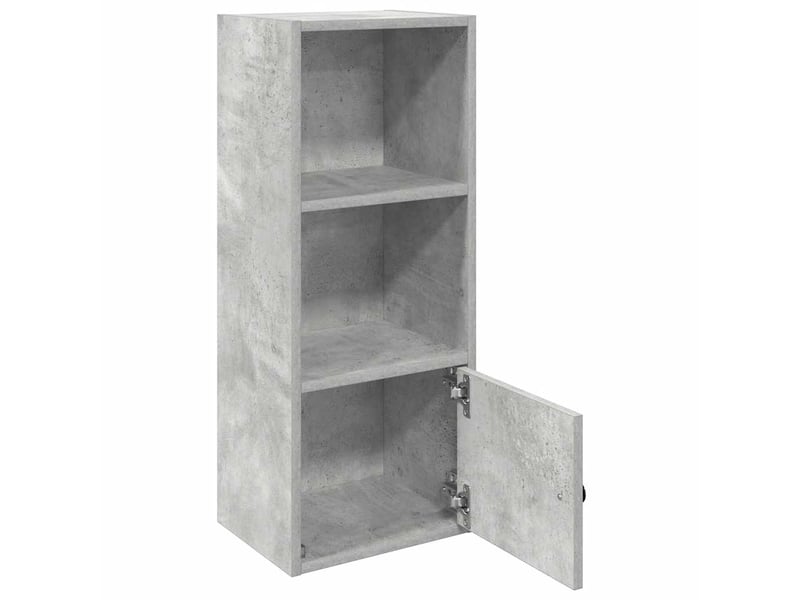  Bibliothèque, meuble de rangement salon gris béton 31x24x77 cm bois d'ingénierie  - Conforama D