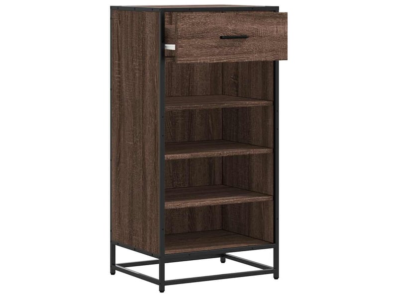  Étagère à chaussures chêne marron 48x38x97,5 cm bois ingénierie shl4907  - Conforama E