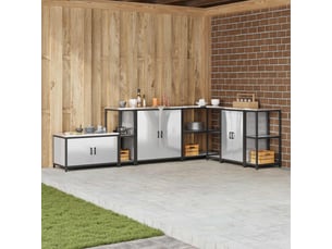 Étagère de cuisine, étagère de rangement hattem argenté 30x50x92cm acier shl3157