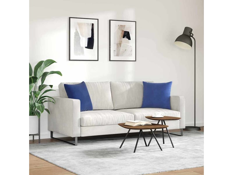  Lot de 2 coussins de canapé, coussins décoratifs bleu police 45 x 45 cm cf59018  - Conforama D