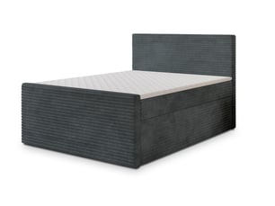 Lit avec rangement 180x200 cm <strong>MASSENO</strong> <strong></strong> coloris gris