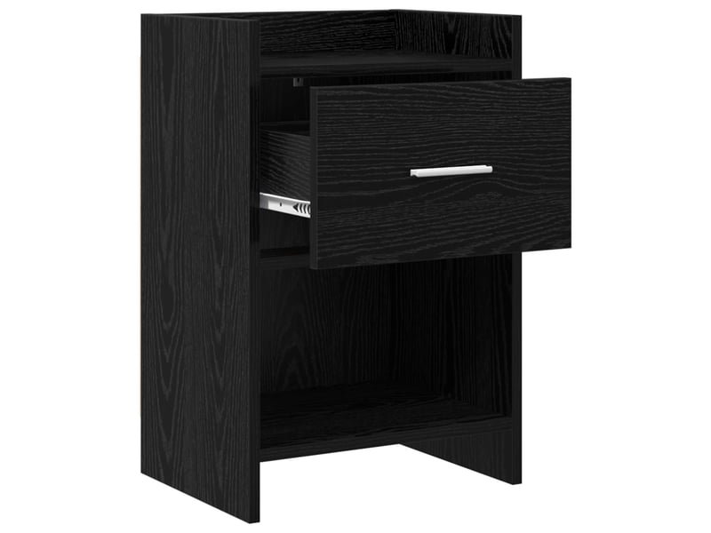  Tables de chevet - cabinet de chevet - table de nuit 2 pc chêne noir 40 x 30 x 60 cm  - Conforama B