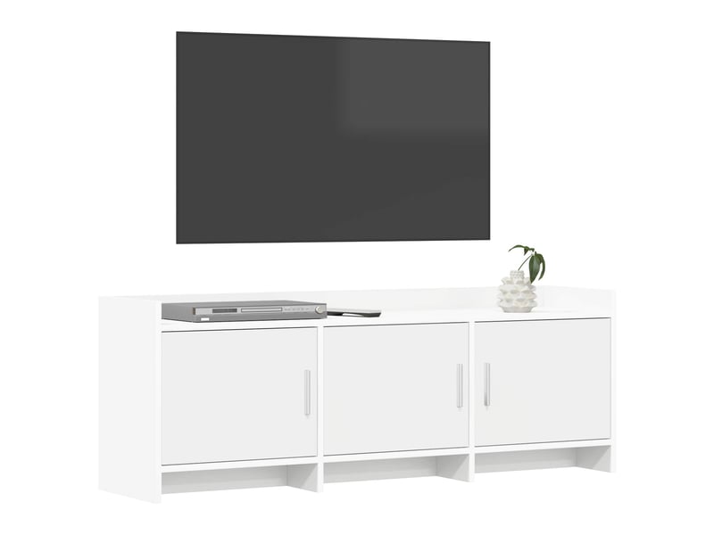  Meuble tv - banc tv - meuble de rangement 130 x 33 x 47 cm blanc bois d'ingénierie  - Conforama C