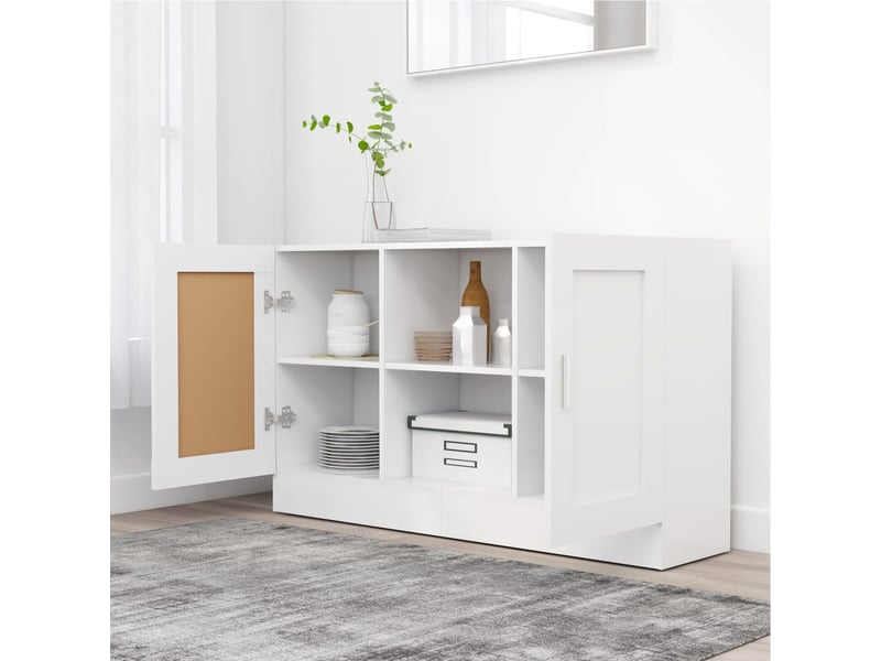  Buffet salon | buffet blanc 120x30,5x70 cm bois d'ingénierie  - Conforama C