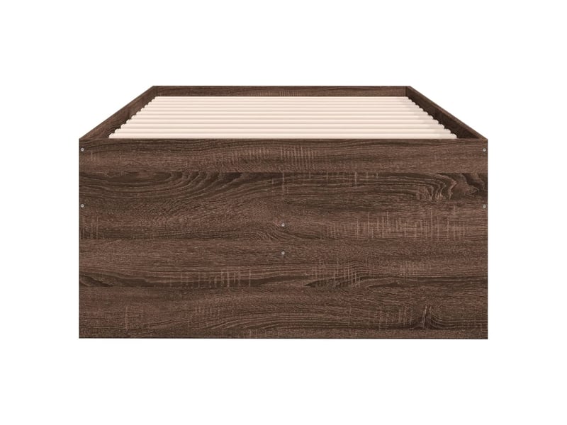  Lit adulte, lit simple, lit de jour avec tiroirs sans matelas chêne marron 90x200cm cf18811  - Conforama E