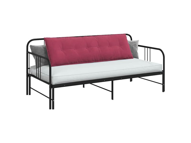 Coussin de dos, coussin de dossier bordeaux 160 x 50 cm tissu en velours côtelé cf54589 - Conforama C