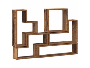 Étagère flottante, étagère suspendue montage mural bois ancien 96 x 12 x 64 cm cf42466