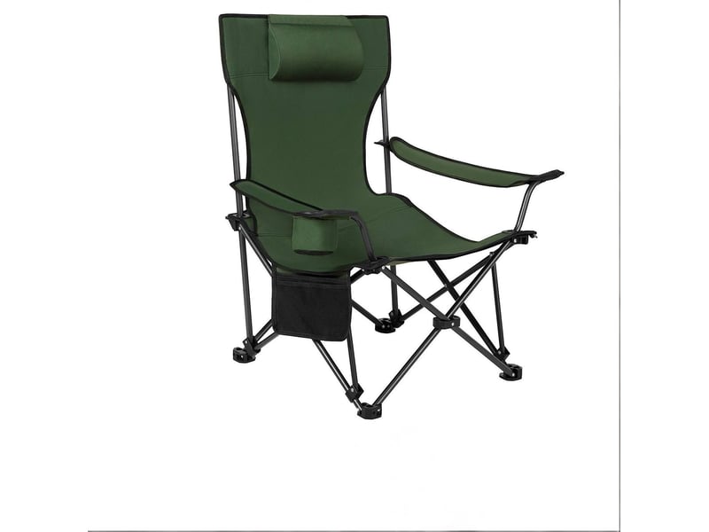 Fauteuil de camping pliant 115 x 84 x 88,5 cm - vert - dossier réglable et repose-pieds extensible - Conforama D