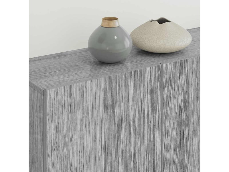  Unités murales tv 4 pcs sonoma gris bois d'ingénierie shl61965  - Conforama C