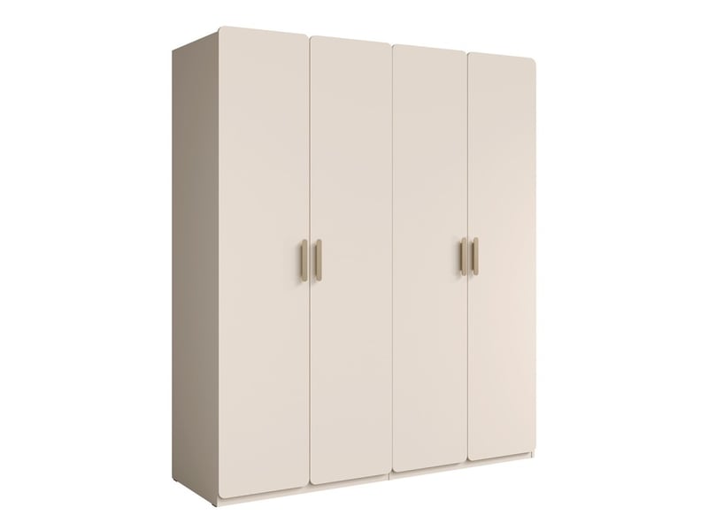  Chambre complète amalie beige – lit coffre 160x200 cm, armoire, commode, 2 chevets et étagères  - Conforama B