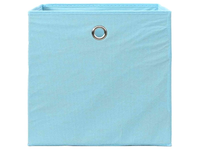  Boîtes de rangement 4 pcs tissu intissé 28x28x28 cm bleu azuré  - Conforama C