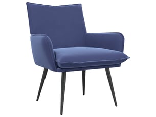 Fauteuil fixe VIDAXL  Tissu bleu