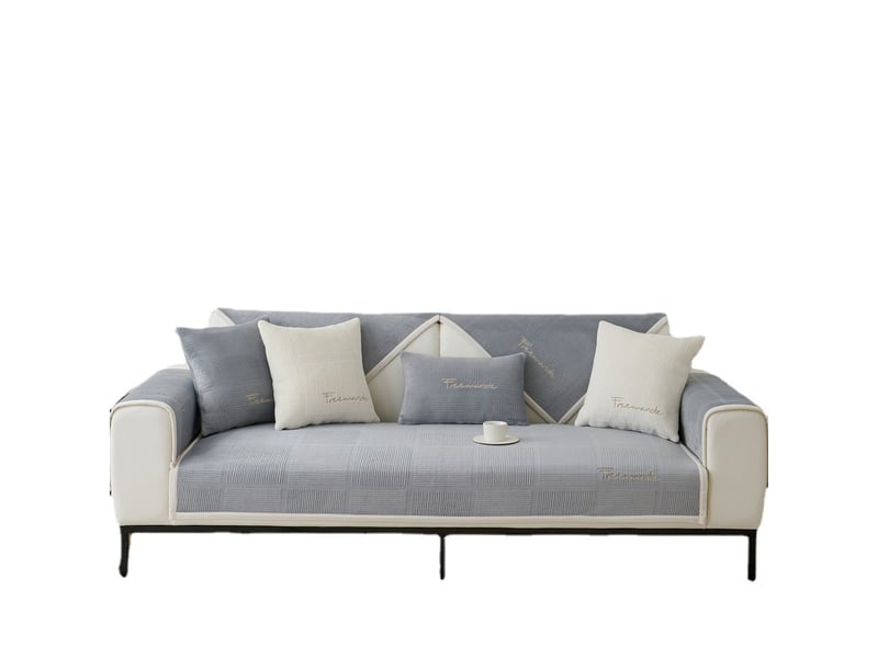  Housse de canapé pour salon 70x150 cm – grise  - Conforama A