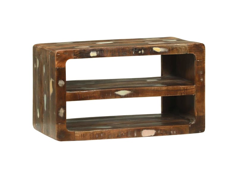  Meuble tv - banc tv - meuble de rangement 60 x 32 x 36 cm bois massif de récupération  - Conforama B