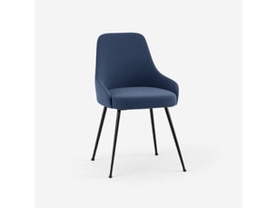 Chaise rembourrée en microfibre avec pieds en métal andromeda