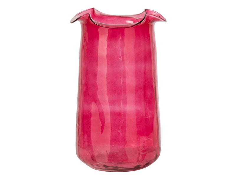  Vase design en verre halvor 45cm fuchsia  - Conforama A