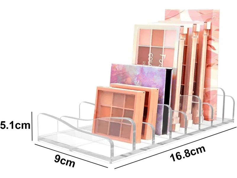  2 pièces palettes organisateur en acrylique,organisateur de maquillage rangement pour cosmétiques avec 8 compartiments eyeshadow palette  - Conforama D