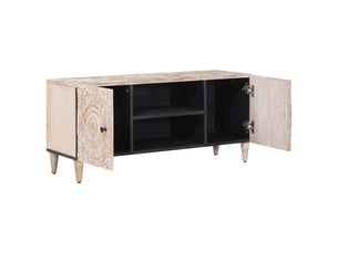 Meuble tv coloris blanc 105 cm   