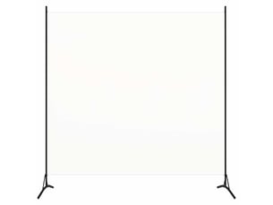 Cloison de séparation - paravent blanc 175x180 cm tissu