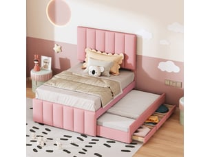 Lit gigogne 90x200 cm    coloris rose