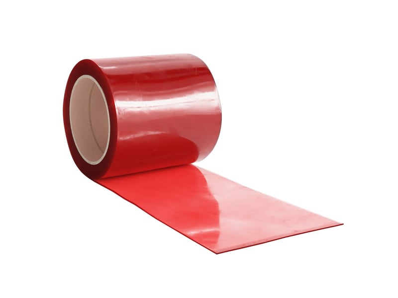  Rideau de porte rouge 200 mmx1,6 mm 10 m pvc cf43621  - Conforama D