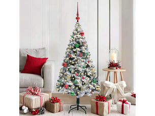 Sapin de noël artificiel, arbre de noël blanc 150 cm pvc, acier et plastique shl6541