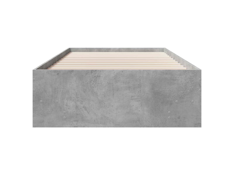 Lit simple- lit adulte - cadre de lit sonoma gris 80 x 200 cm bois d'ingénierie - Conforama C