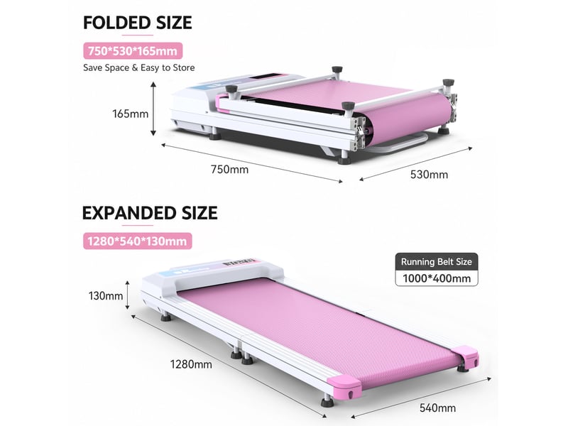  Tapis de marche pliable sous bureau 1-6 kmh avec télécommande homvra  - Conforama E