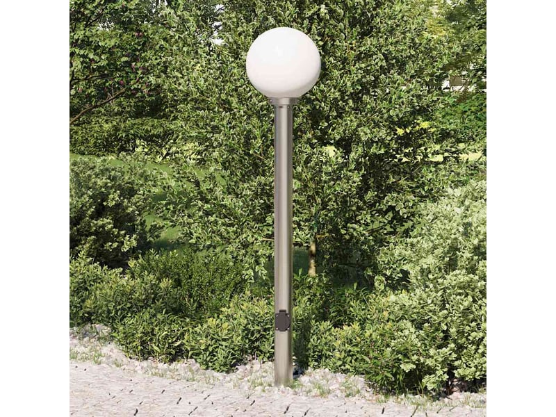Borne lumineuse avec sortie 120 cm en acier inoxydable ip44 - Conforama C