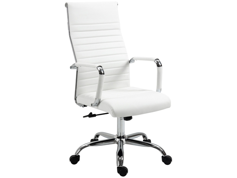  Chaise de bureau florenval ergonomique pivotante bascule blanche  - Conforama A