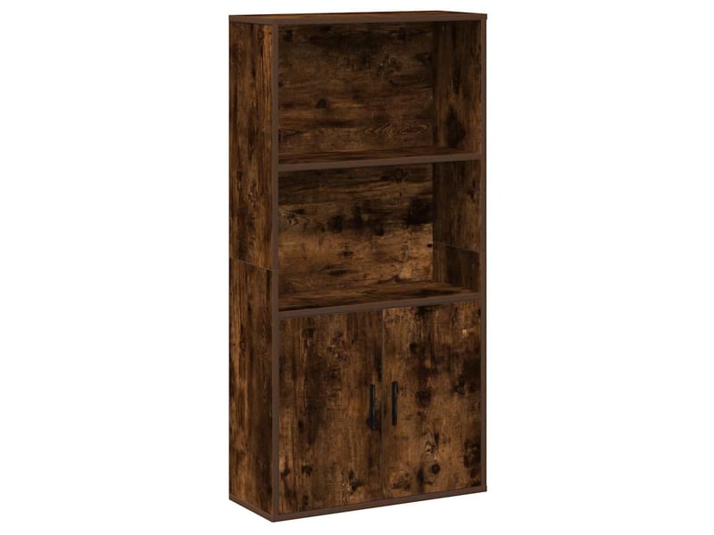  Bibliothèque, étagère de rangement chêne fumé 60x24x120 cm bois d'ingénierie  - Conforama A