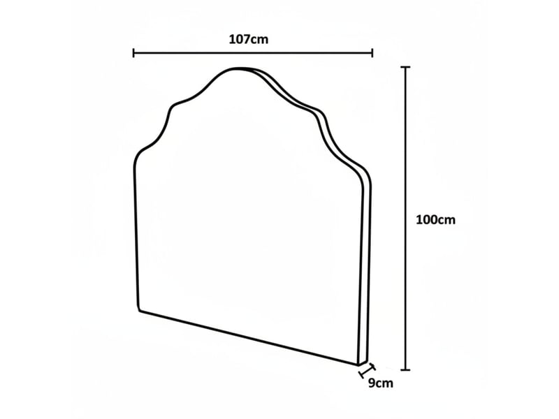  Tête de lit rembourrée aggloméré beige 100x107x9cm  - Conforama E