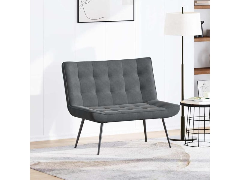  Banc chambre, banc de lit gris foncé 110x74x84 cm velours shl32876  - Conforama C