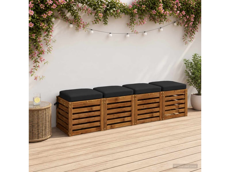 Lot de 4 coussins de siège, coussins d'assise soest 100 % polyester cf60761  - Conforama B