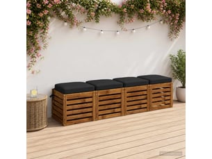 Lot de 4 coussins de siège, coussins d'assise soest 100 % polyester cf60761