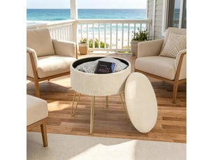 Pouf / repose pied PANGIVO T5828P531479 beige
