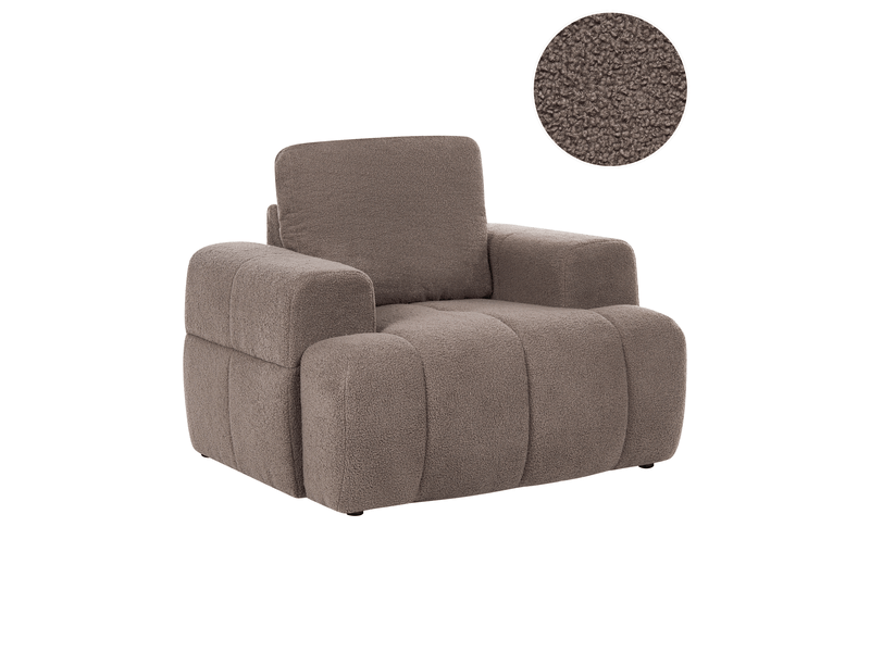  Fauteuil narilla bouclé taupe  - Conforama A