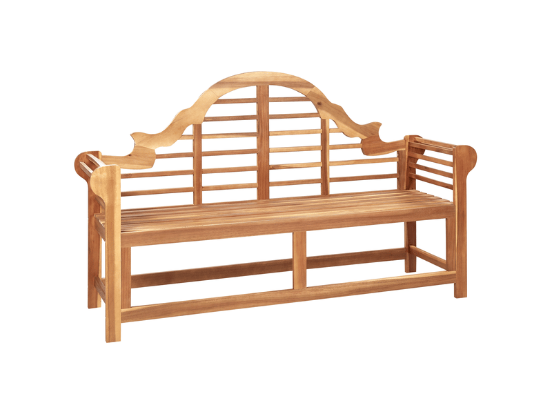  Banc avec coussin d'assise marlboro 180 cm acacia blanc cassé  - Conforama E