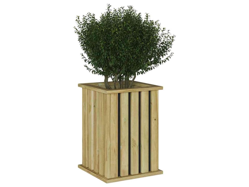  Jardinière - caisses de plantation marron 33 x 33 x 45 cm pinède imprégnée  - Conforama C