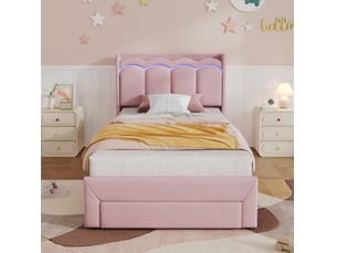 Sommier tapissier à tiroir 90x200 cm MIVRAY épaisseur 104 cm vendu avec sommier,sans matelas