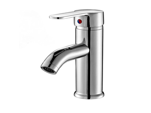 Mitigeur d'évier, eau chaude et froide, levier unique, pour évier, salle de bain, argent