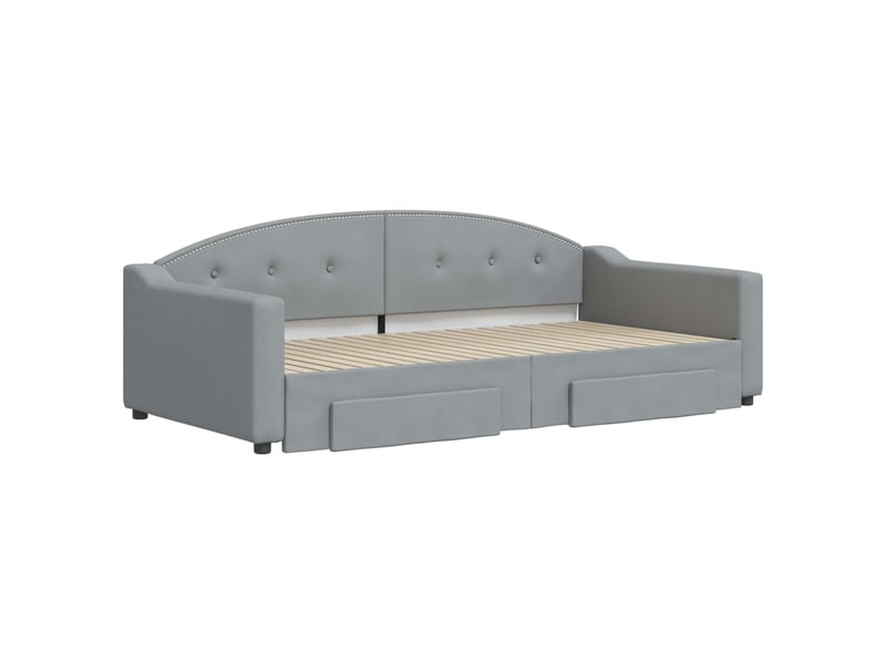  Lit adulte, lit simple, lit de jour avec gigogne et tiroirs sans matelas 100x200cm cf18225  - Conforama C