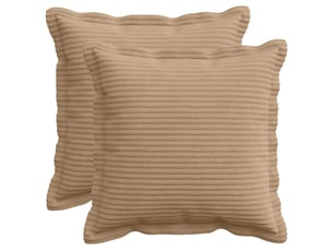 Lot de 2 housses de coussin houten marron 50 x 50 cm velours côtelé cf49348