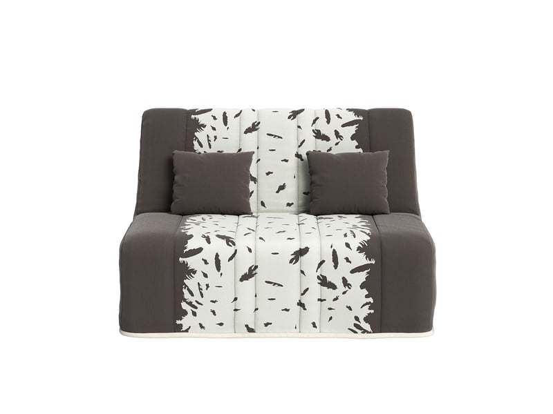 Banquette convertible gaia bz , couchage 160x200, avec 2 coussins offerts, taupe plumes  - Conforama D