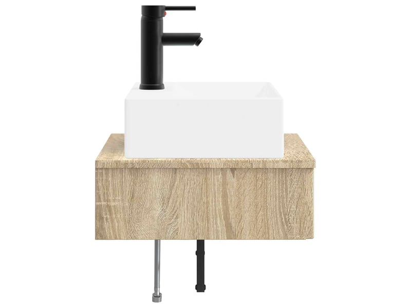  Basin de lavage mural, lavabo chêne sonoma 40x41x39 cm  - Conforama D