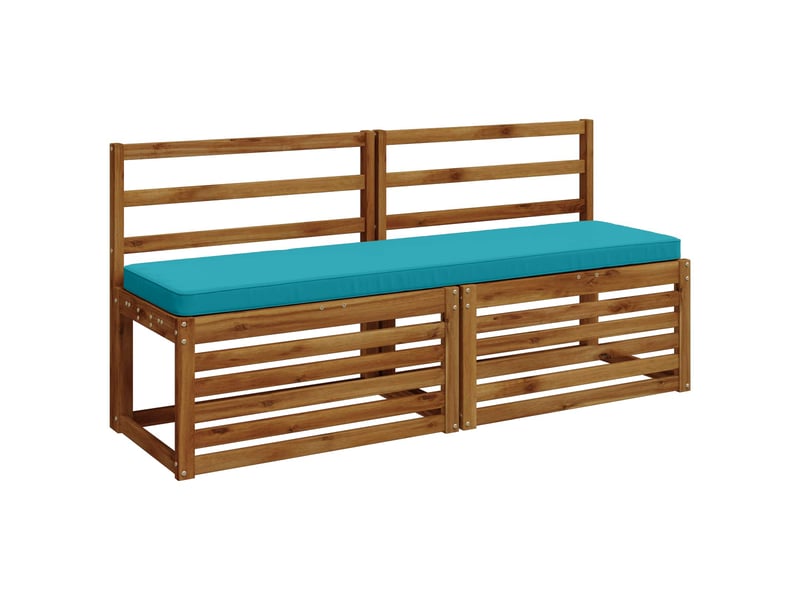  Lot de 2 coussins de banc, coussins d'assise vught 100 % polyester turquoise cf58173  - Conforama C