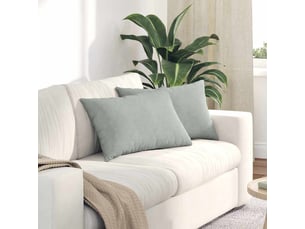 Lot de 2 coussins de canapé, coussins décoratifs gris clair 60 x 40 cm cf59071