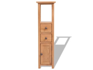 Étagère d’angle 26x26x94 cm bois de chêne massif