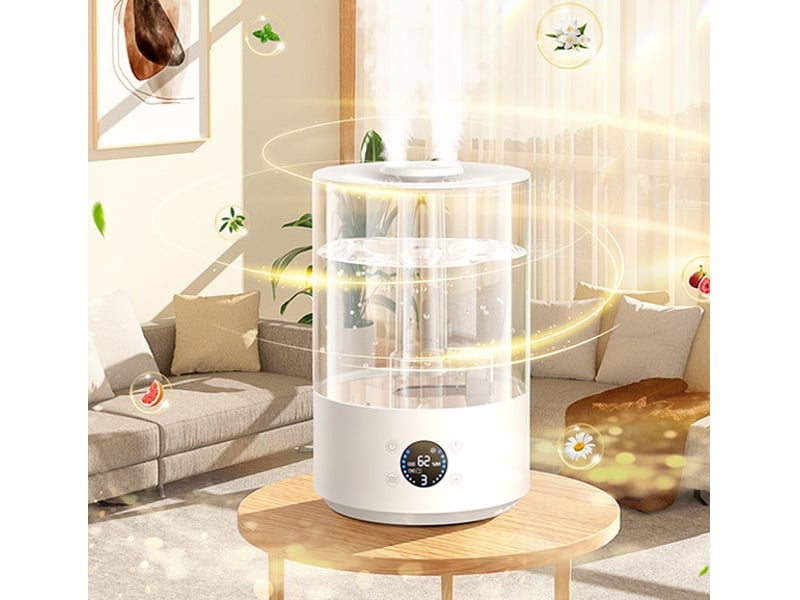  Humidificateur d'air à ultrasons à brume froide  blanc avec télécommande  - Conforama C