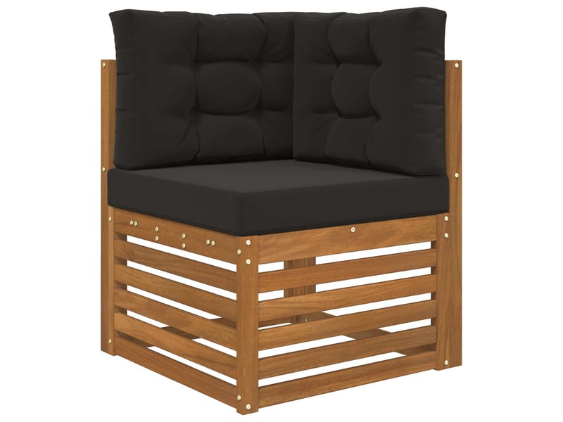  Coussin de canapé d'extérieur, coussin de chaise polyester noir 60 x 60 cm cf54128  - Conforama C